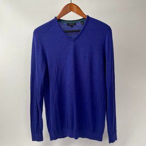 Ted Baker London Babel Merino Wool V Neck Sweater, Purple, Size 3 (Medium)